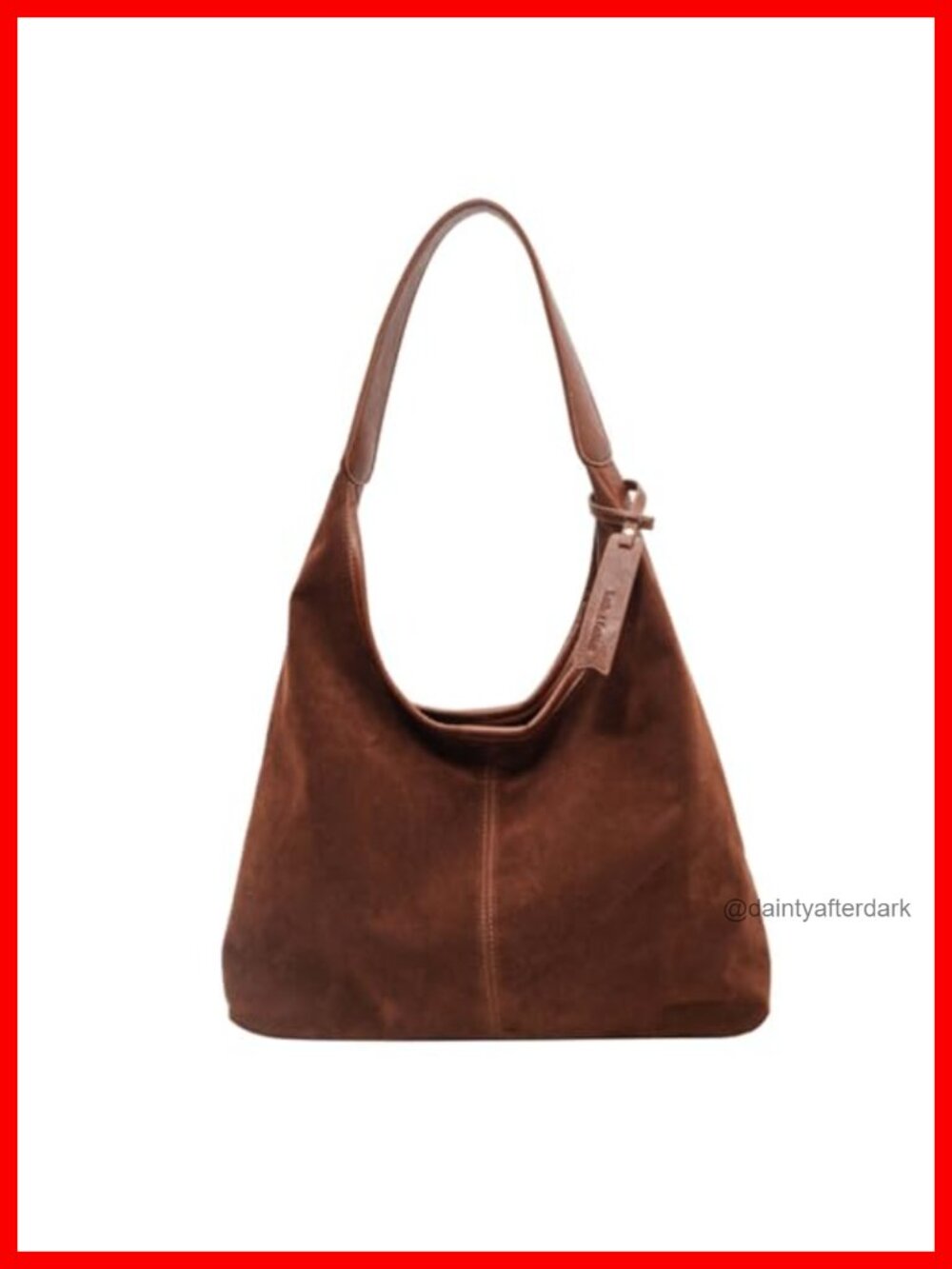 Suede Hobo Shoulder Bag Tote Purse